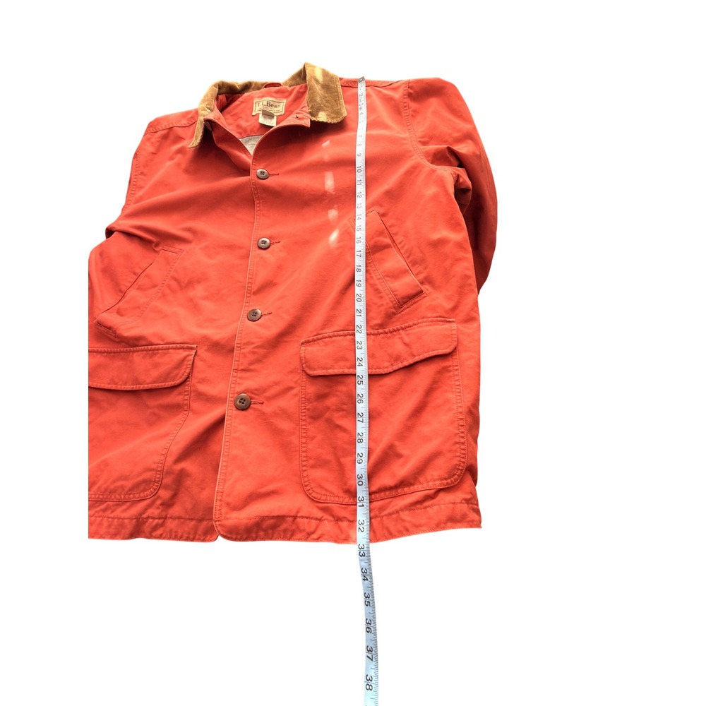 L.L. Bean Barn Coat Men's Plus Orange Corduroy Chore Vintage Field Canvas XXL - Picture 13 of 13